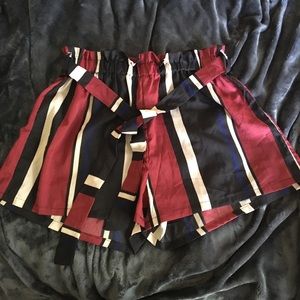 Colorful striped shorts